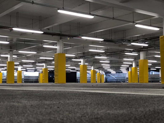 Mercedes-Benz dealership – Automotive column padding solution