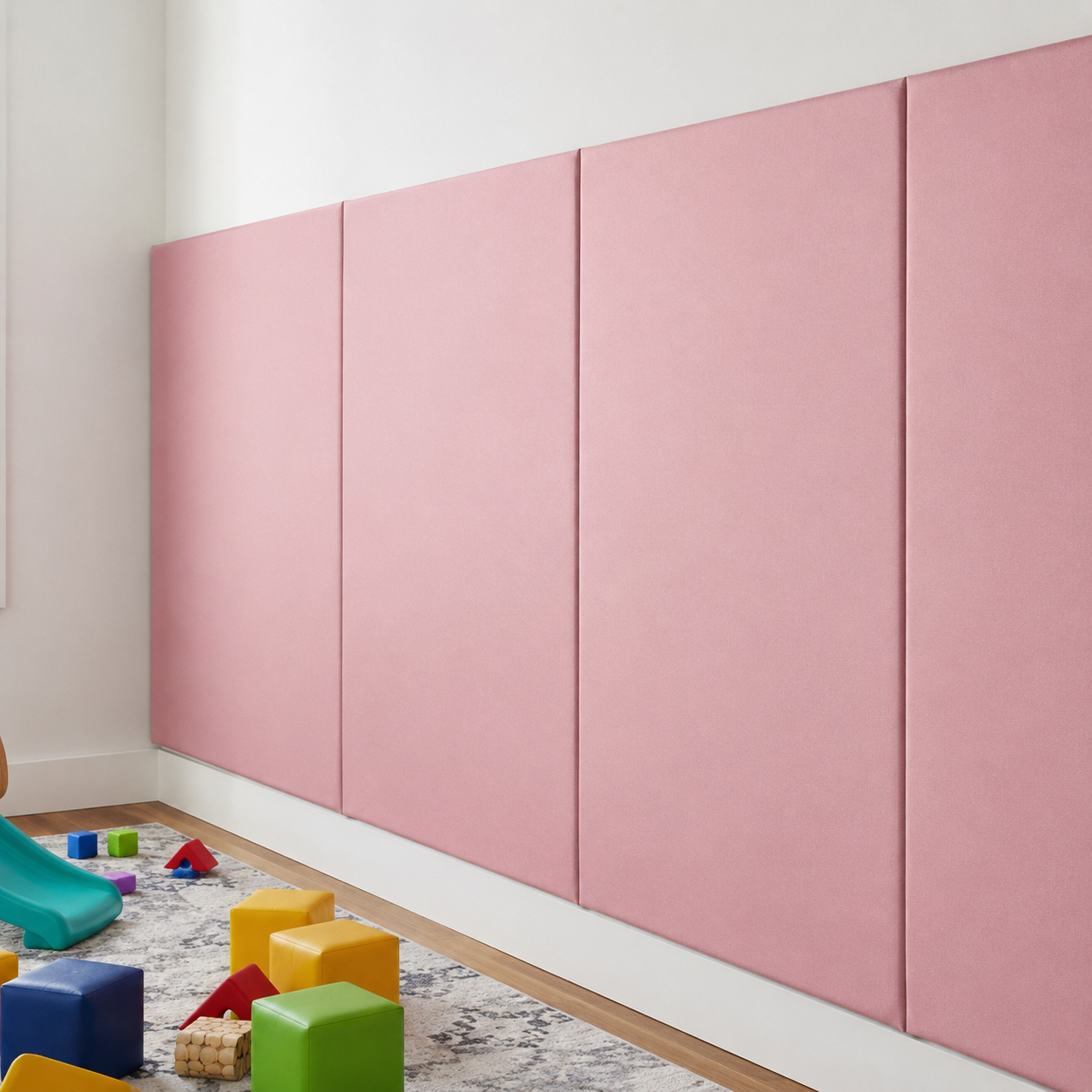 Light Pink Wall Pads In Roomset