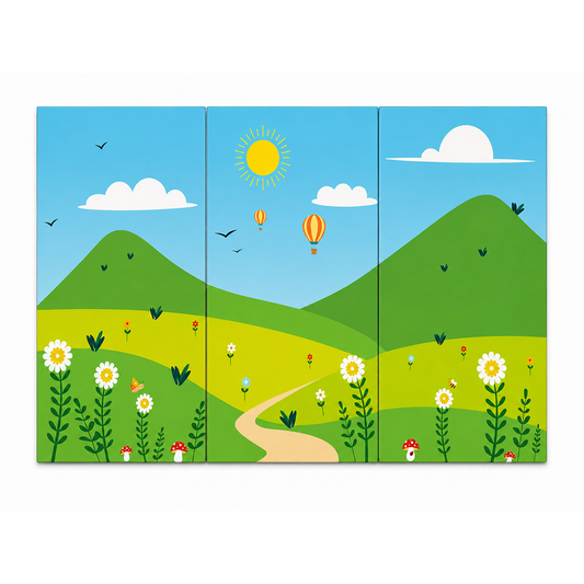 Meadow Wall Pad Design Safety Pads White Background