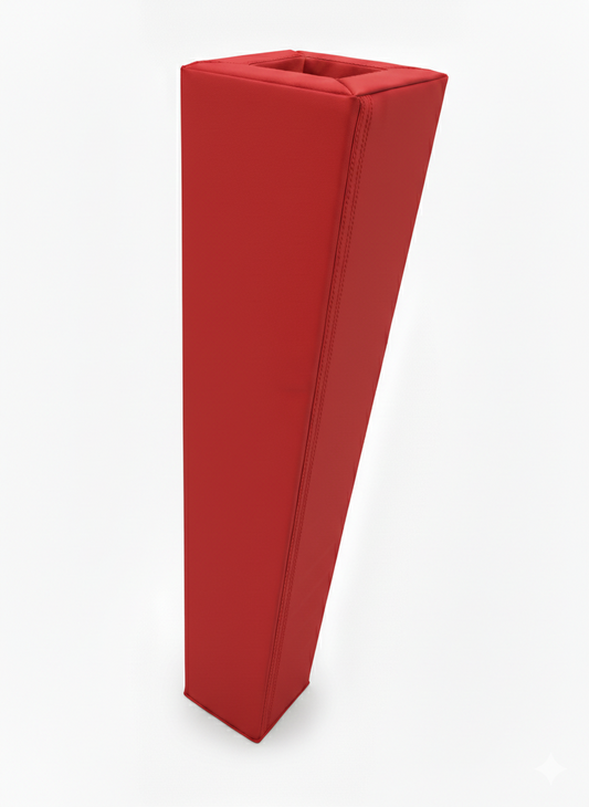 Red Safety Pad on White Background