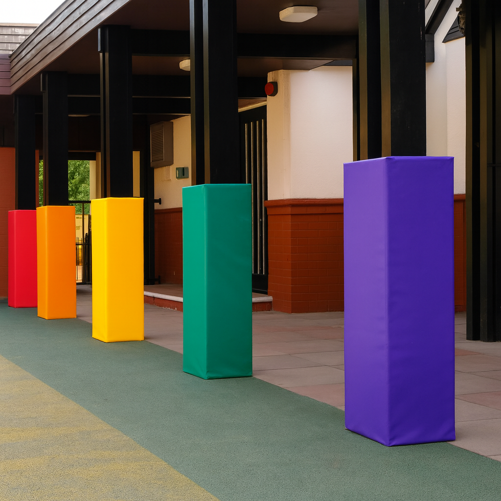 Safety Pads Used Outside a School